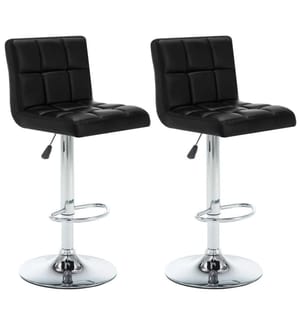 Barhocker 2 Stk. Schwarz Kunstleder