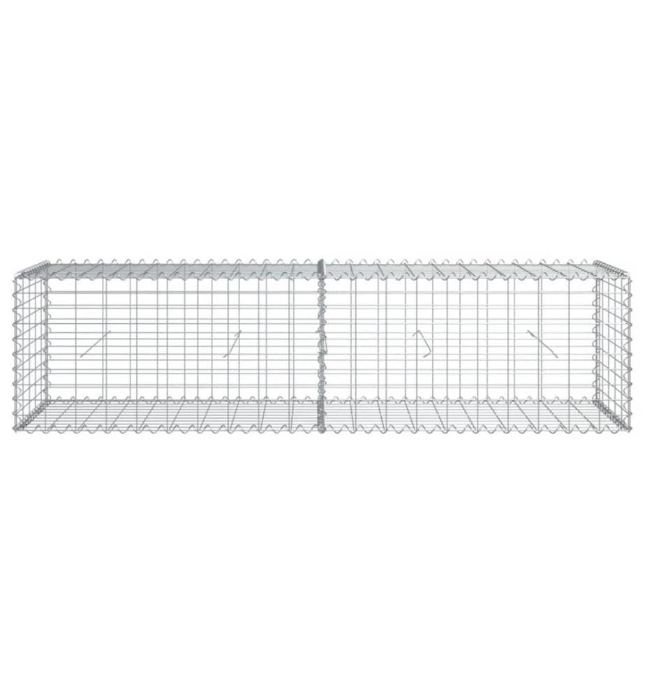Panier gabion avec couvercle 200x50x50 cm fer galvanisé