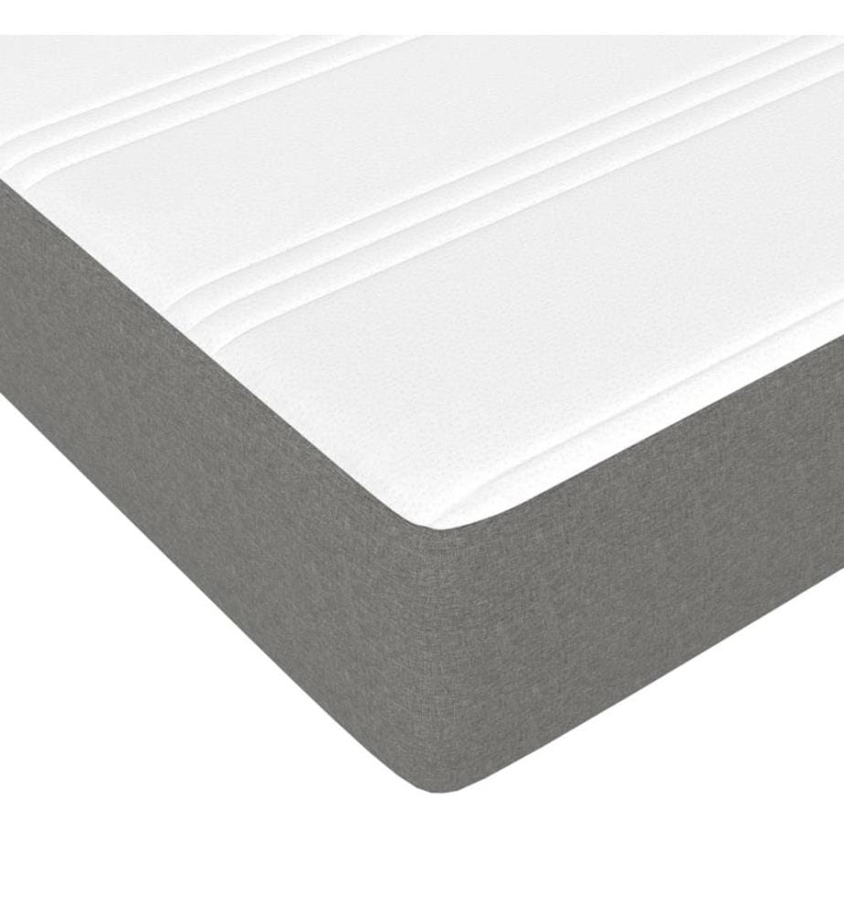 Taschenfederkernmatratze Dunkelgrau 160x200x20 cm Stoff