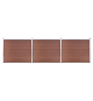 Zaunelement Set WPC 526x146 cm Braun