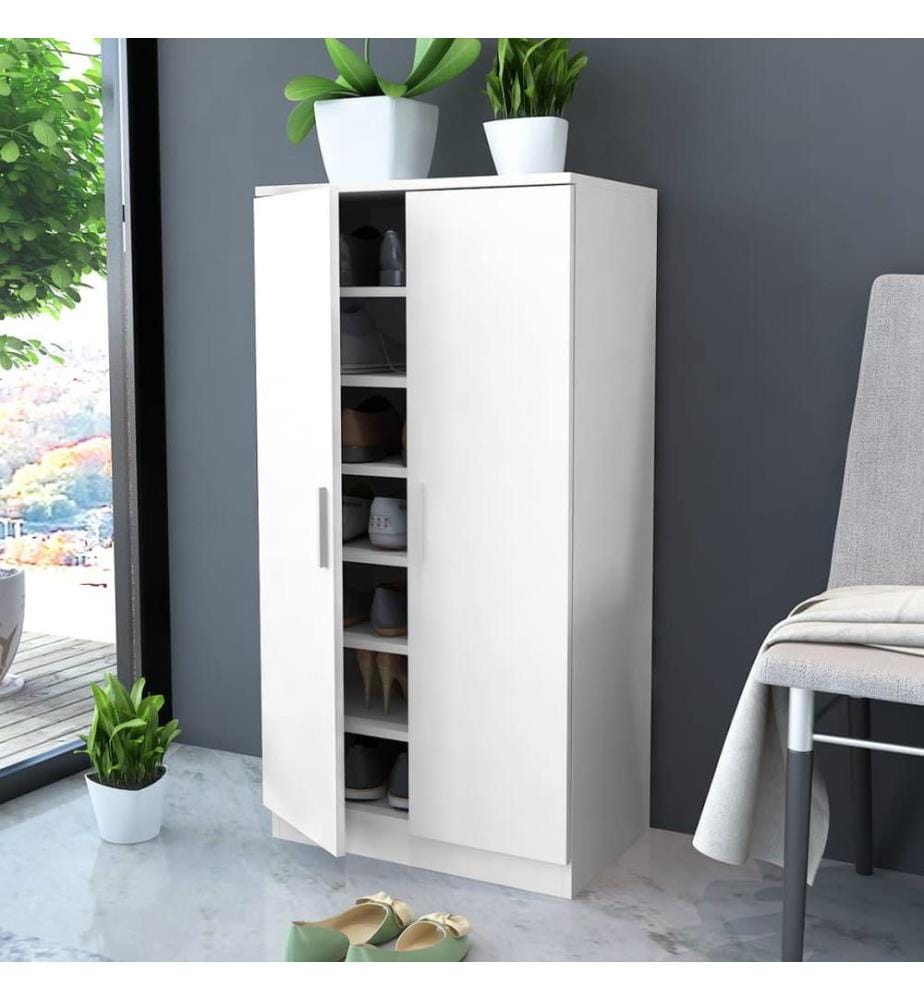 Schuhschrank mit 7 Fächern Weiss
