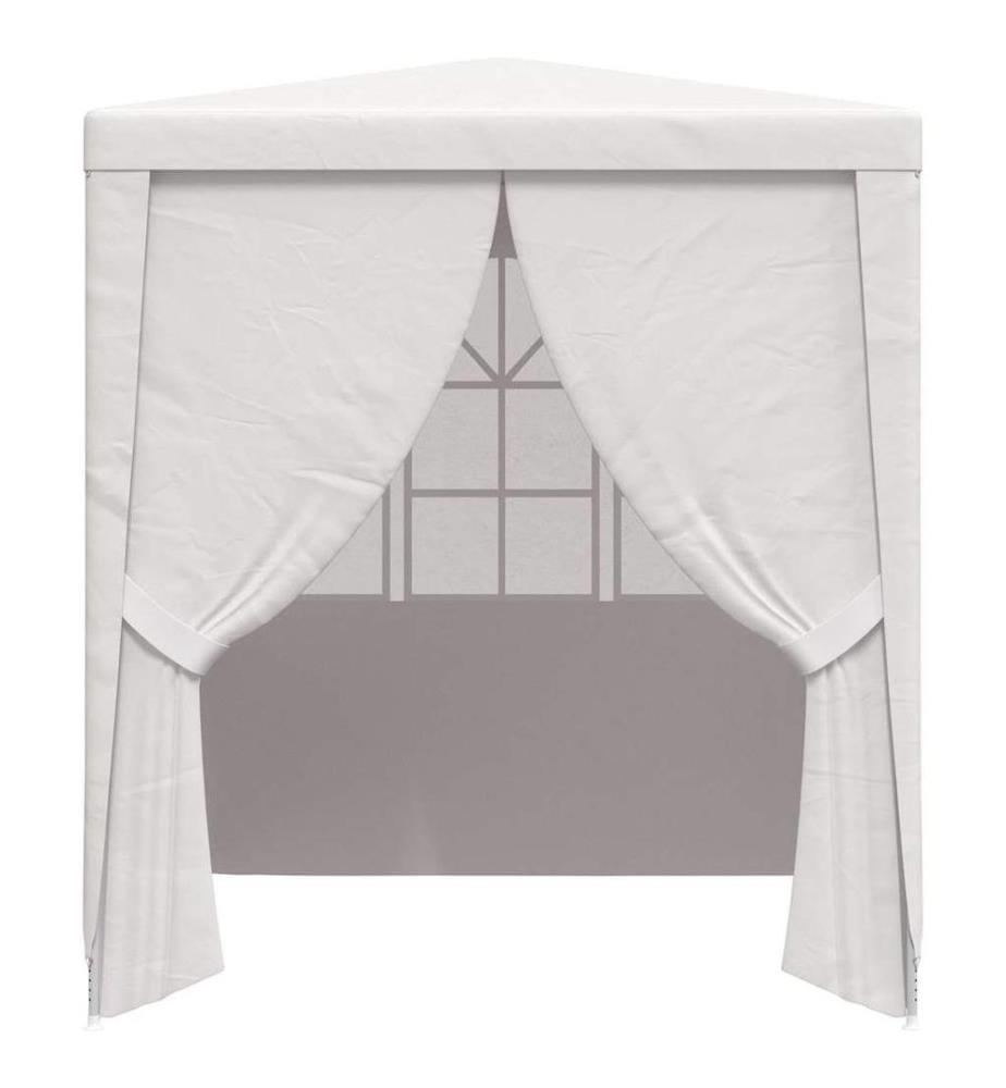 Tente de réception avec parois latérales 2,5x2,5m Blanc 90 g/m²
