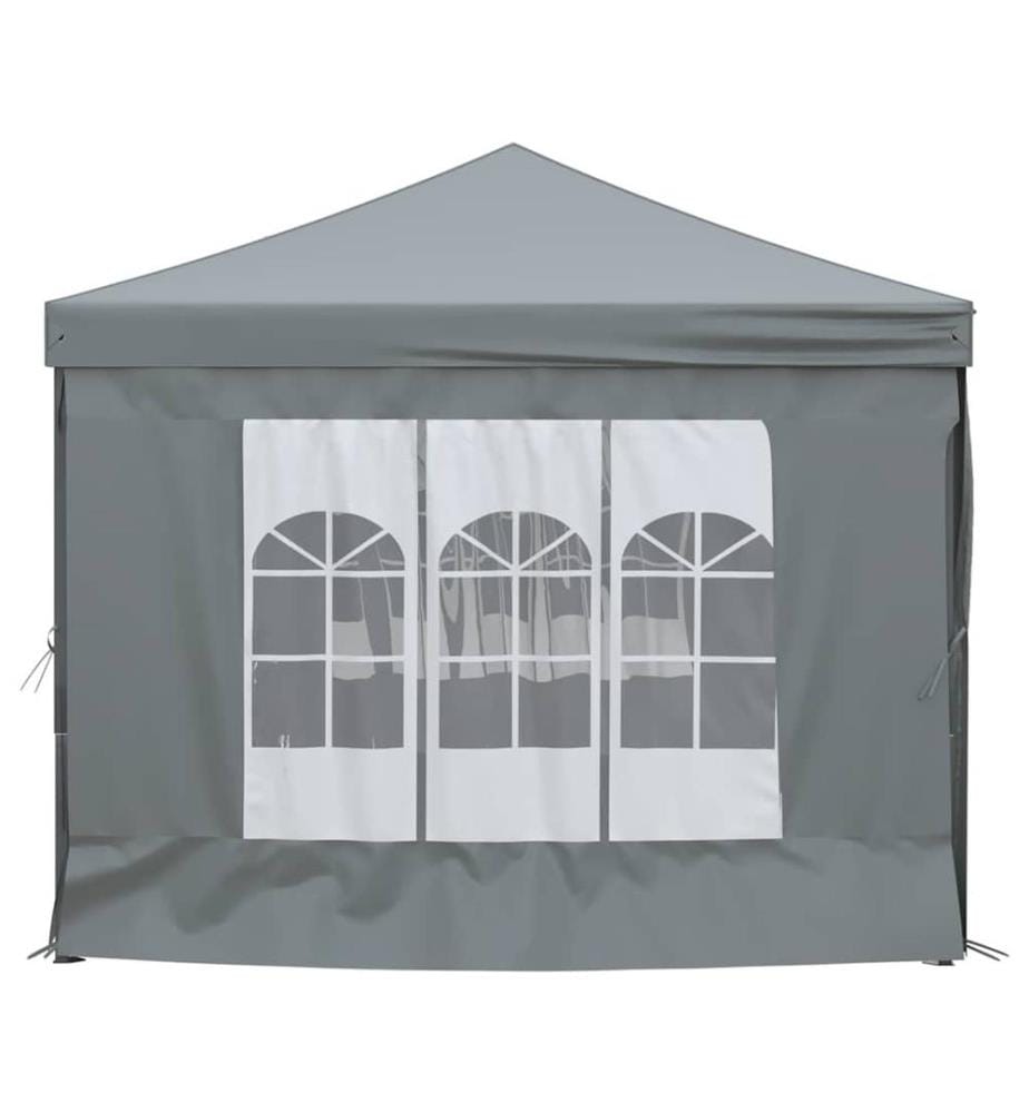 Tente de réception pliable avec parois Anthracite 3x6 m