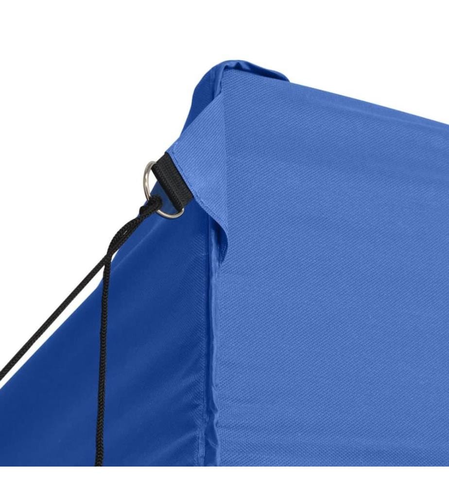 Tente de réception pliable avec 4 parois 3x6 m Acier Bleu