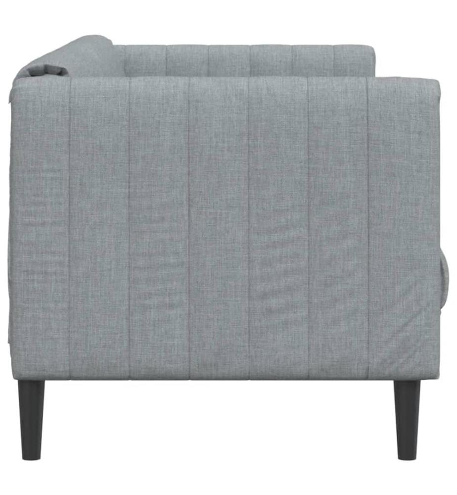 Sofa 2-Sitzer Hellgrau Stoff