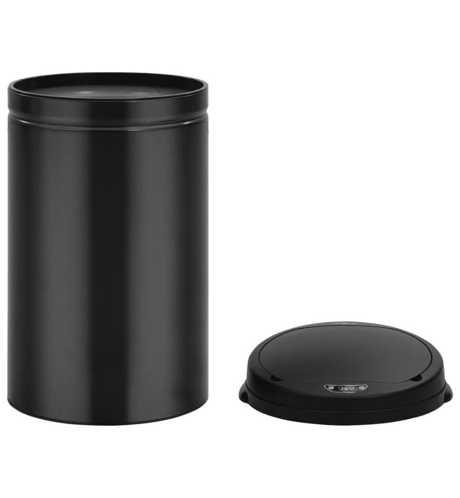 Automatischer Sensor-Mülleimer 40 L Kohlenstoffstahl Schwarz