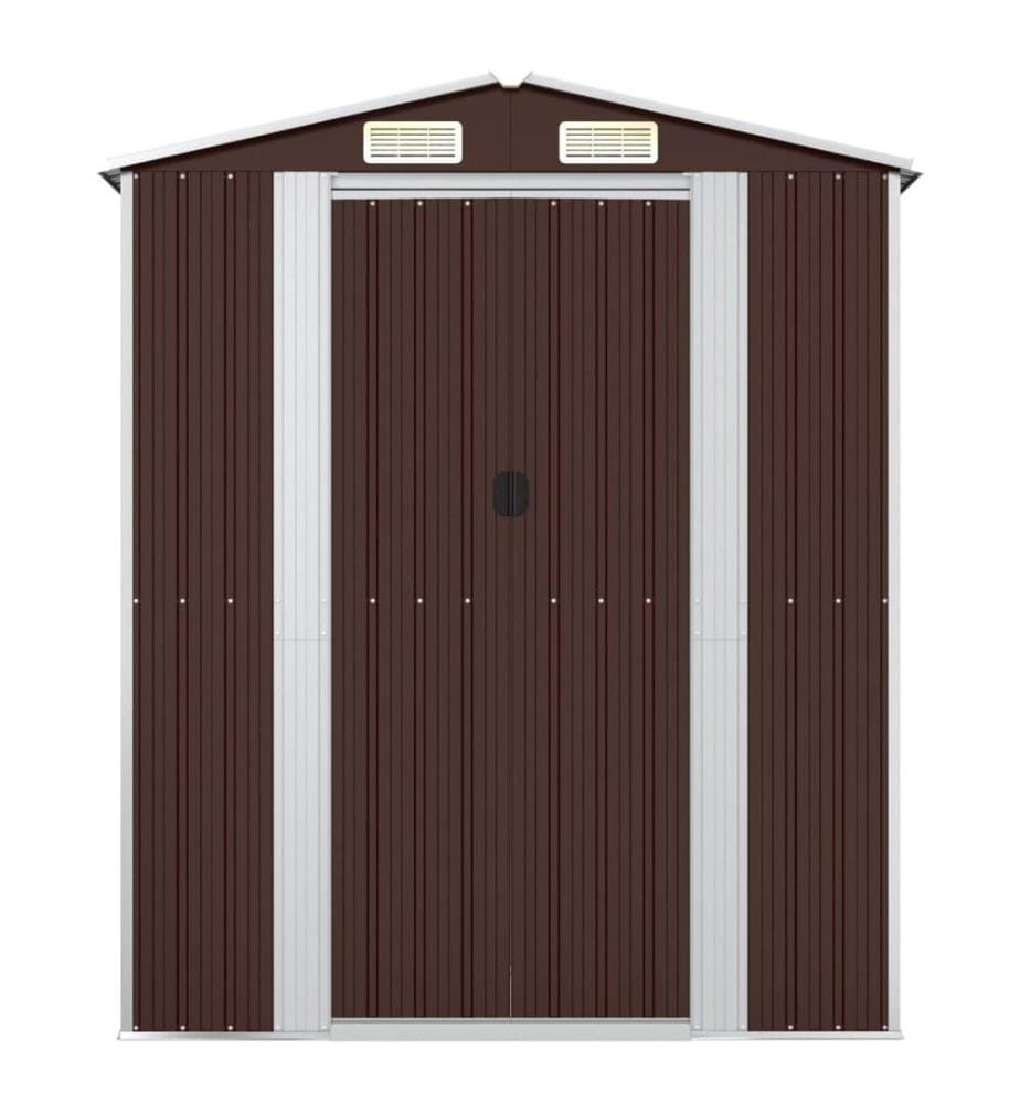 Abri de jardin Marron foncé 192x108x223 cm Acier galvanisé