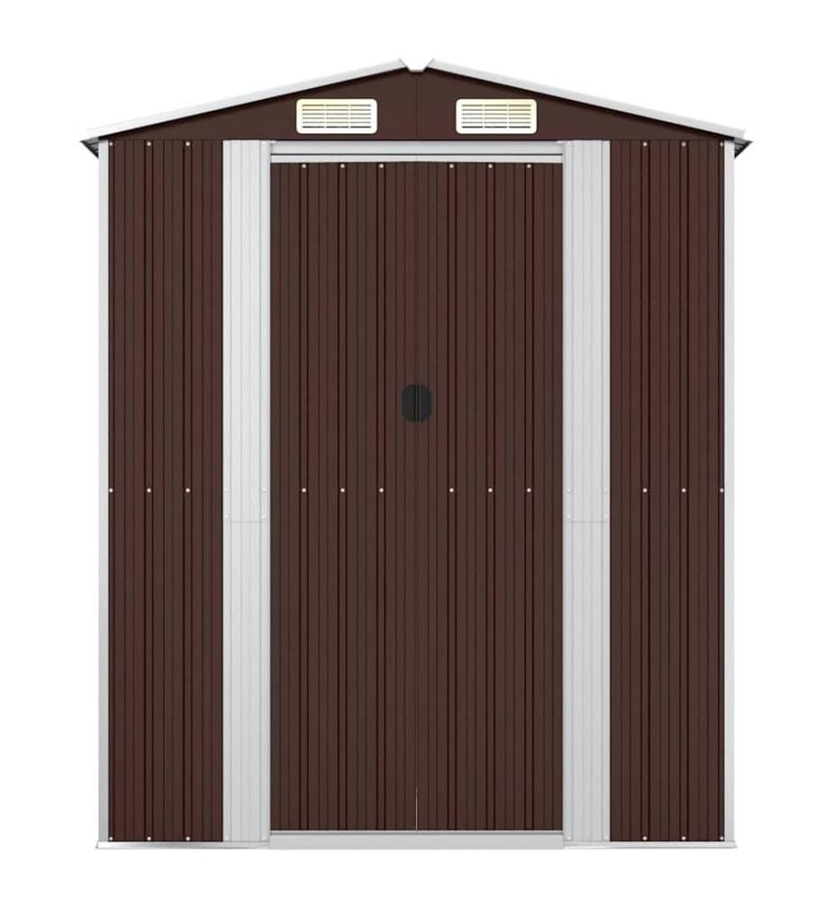 Abri de jardin Marron foncé 192x108x223 cm Acier galvanisé