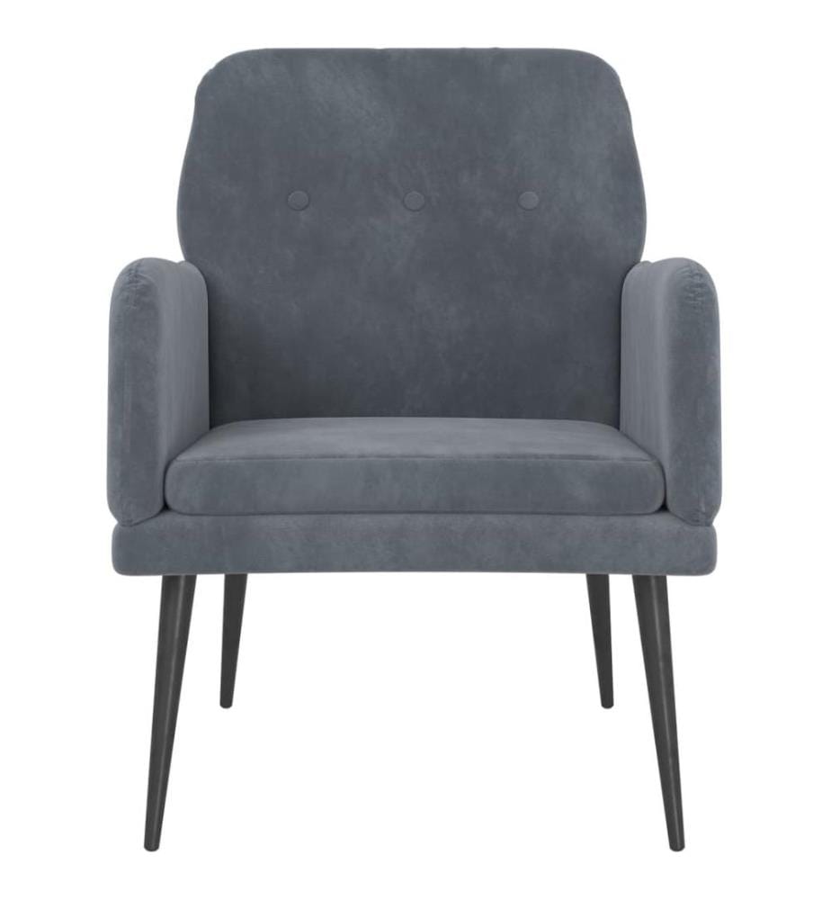 Sessel Dunkelgrau 62x79x79 cm Samt