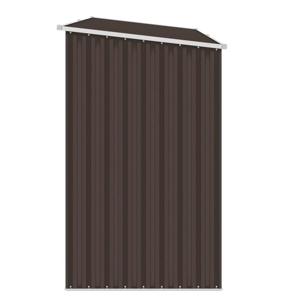 Abri à bois de jardin Marron 245x98x159 cm Acier galvanisé