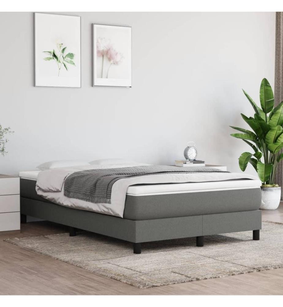 Taschenfederkernmatratze Dunkelgrau 120x200x20 cm Stoff