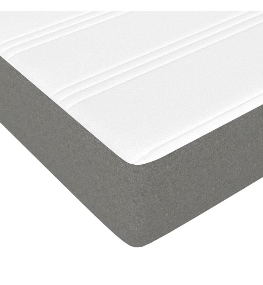 Taschenfederkernmatratze Dunkelgrau 120x200x20 cm Stoff