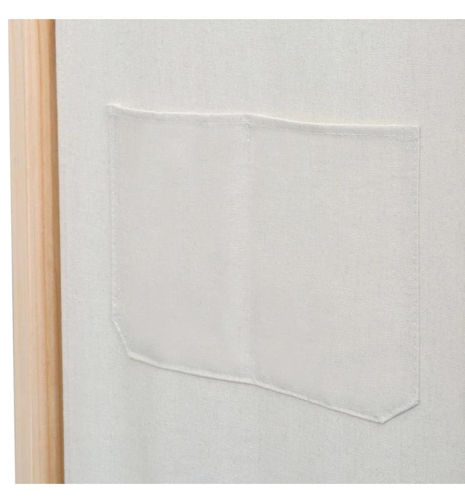 3-teiliger Raumteiler Creme 120 x 170 x 4 cm Stoff