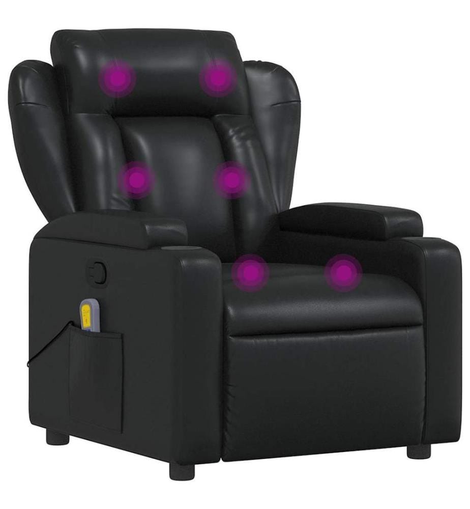 Massagesessel Schwarz Kunstleder