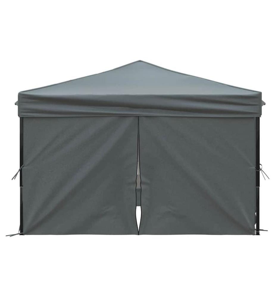 Tente de réception pliable avec parois Anthracite 3x3 m
