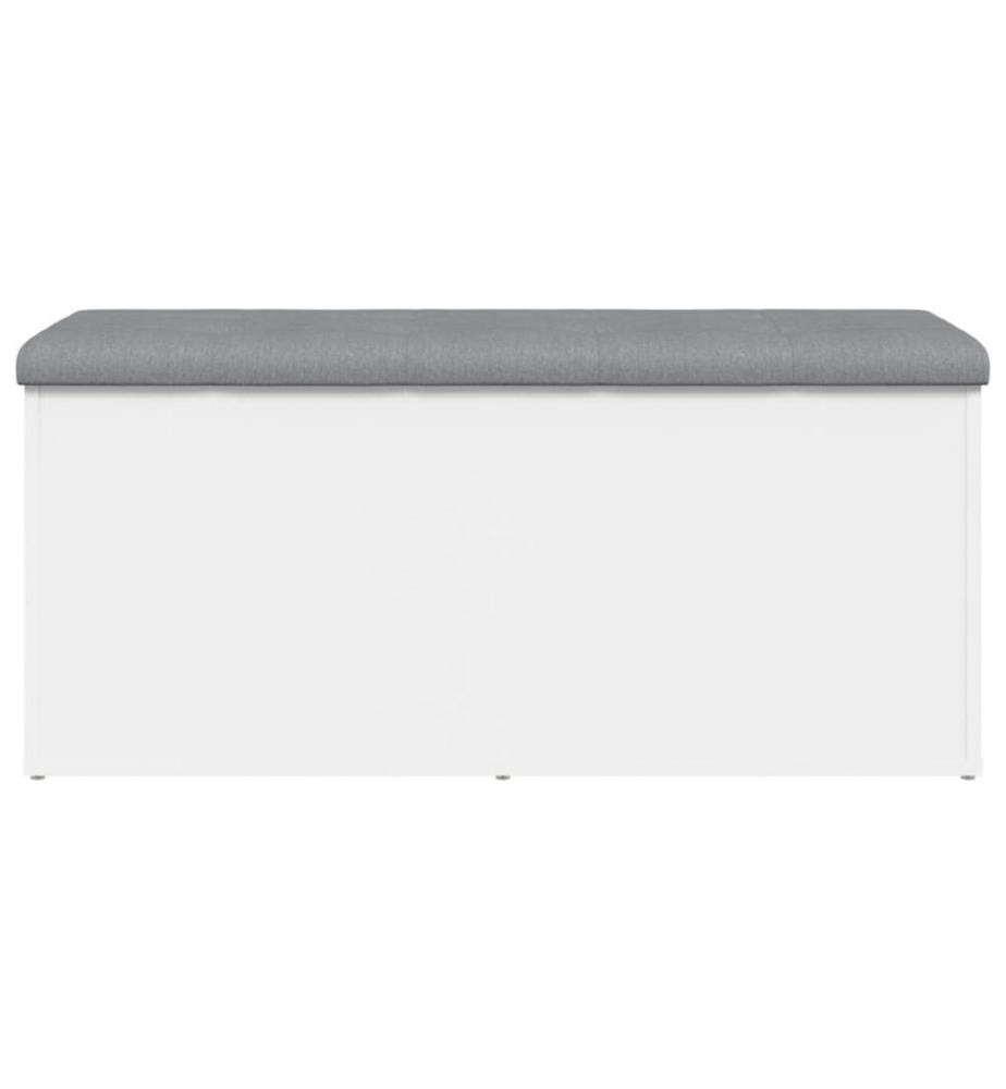 Banc de rangement blanc 102x42x45 cm bois d'ingénierie