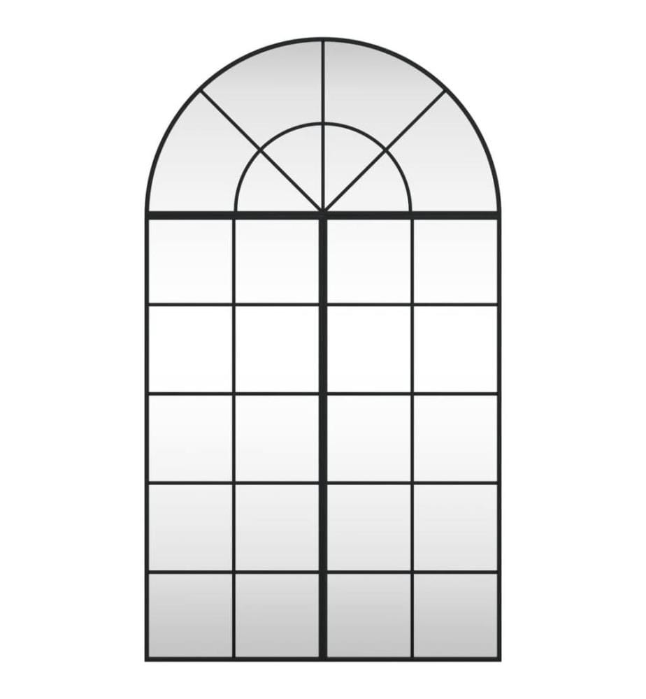 Miroir mural noir 80x140 cm arche fer