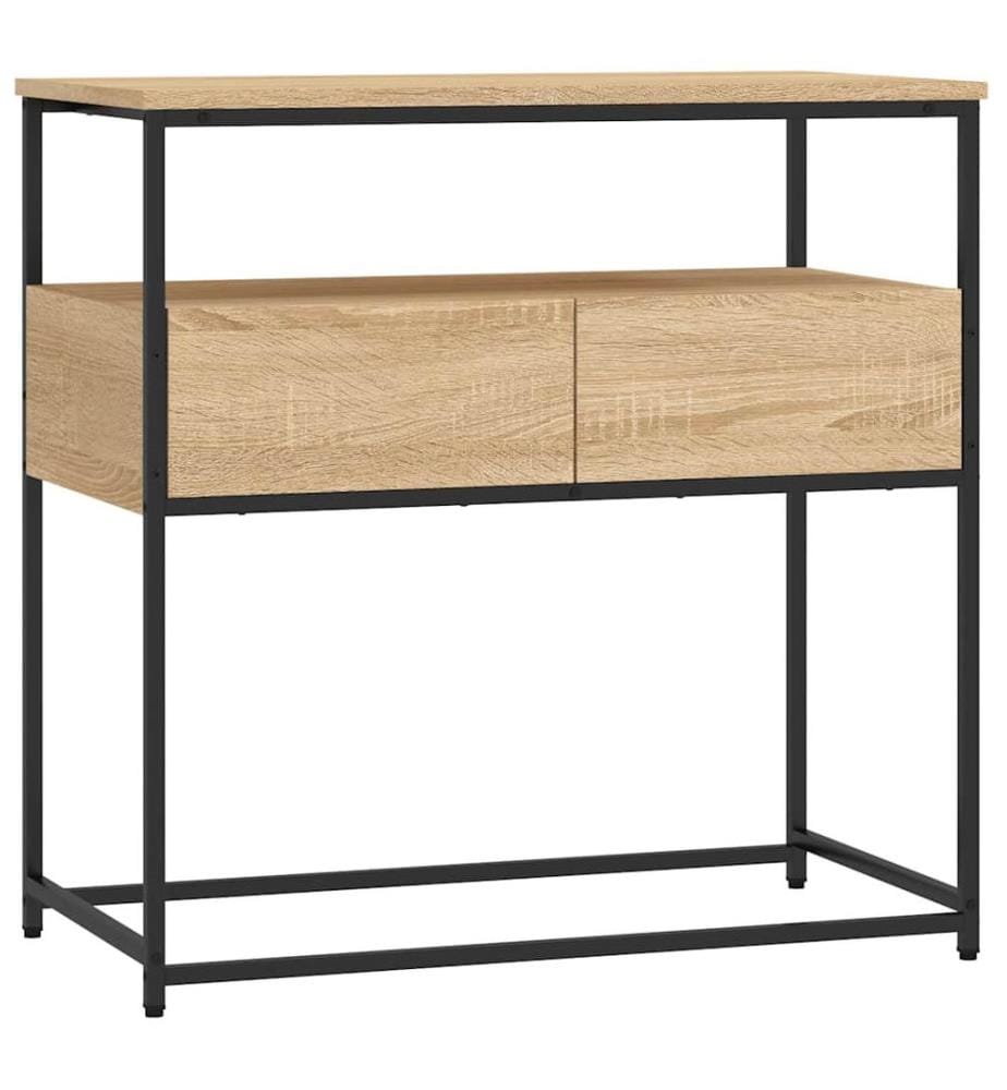 Table console chêne sonoma 75x40x75 cm bois d'ingénierie