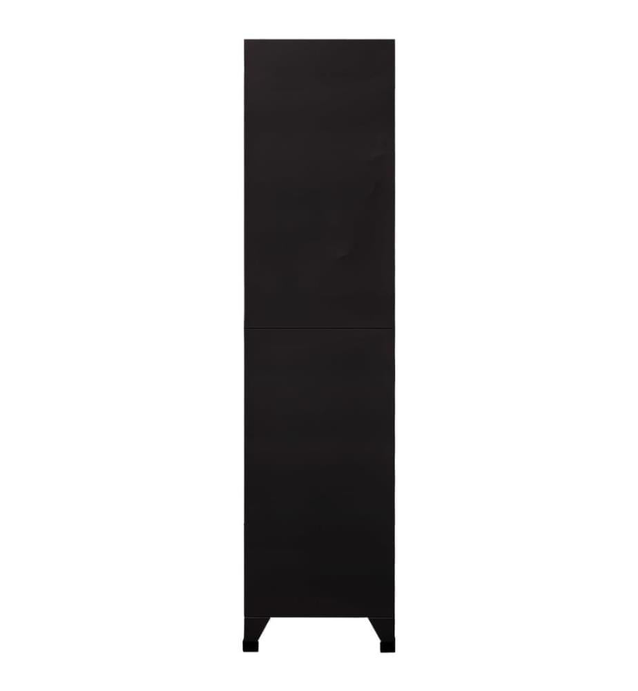 Schliessfachschrank Schwarz 90x45x180 cm Stahl