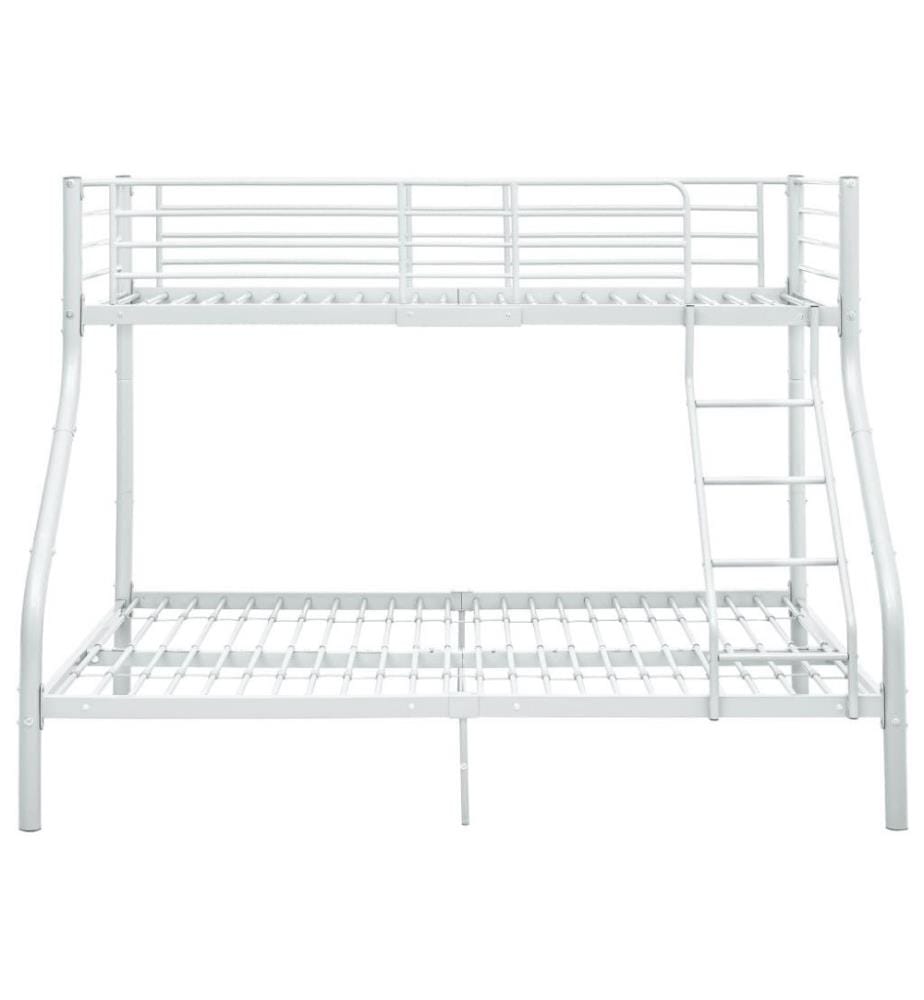 Etagenbettgestell Weiss Metall 140x200 cm/90x200 cm