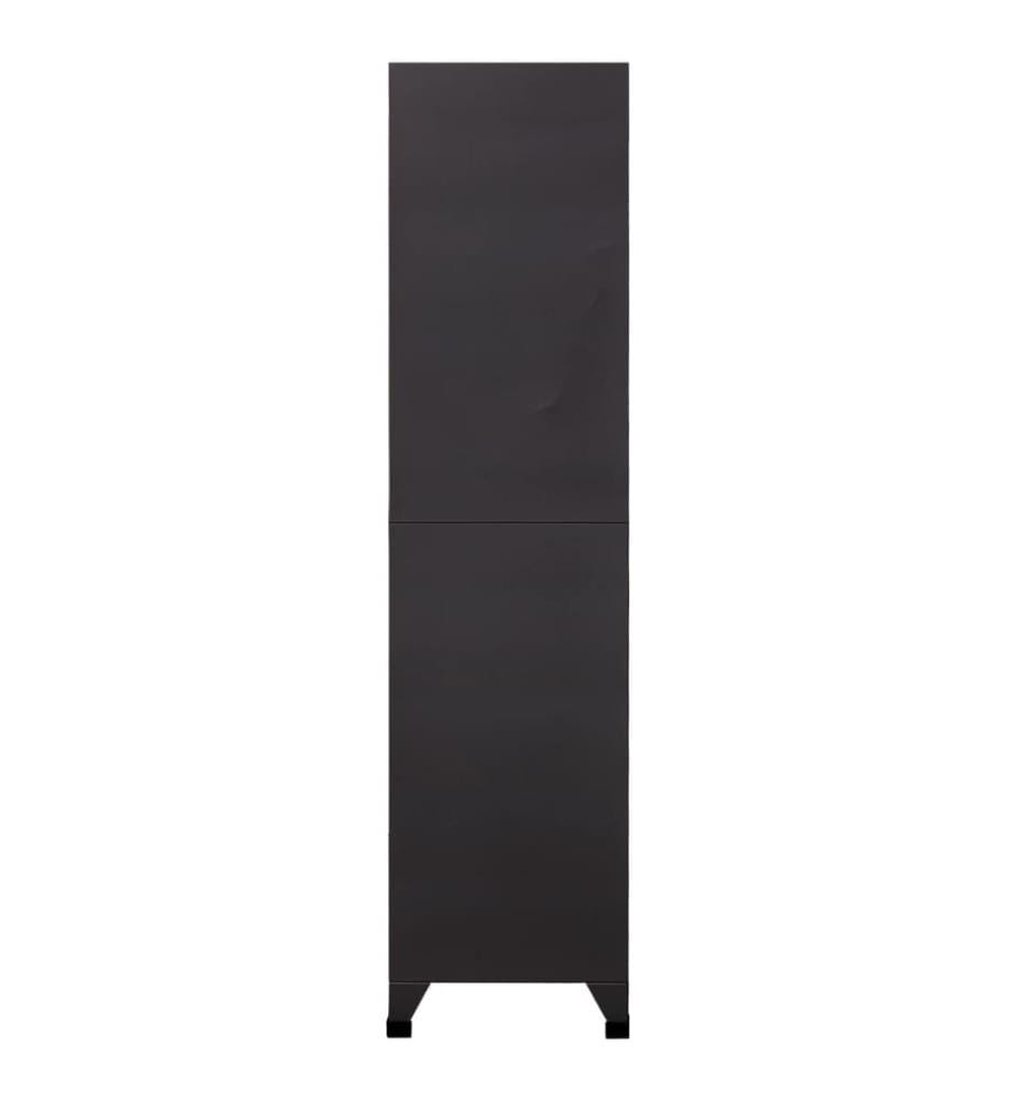 Schliessfachschrank Anthrazit und Weiss 90x40x180 cm Stahl