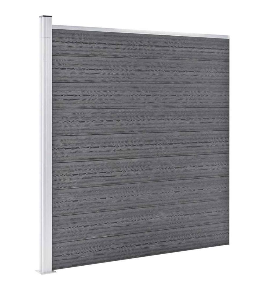 Gartenzaun WPC 353×186 cm Grau