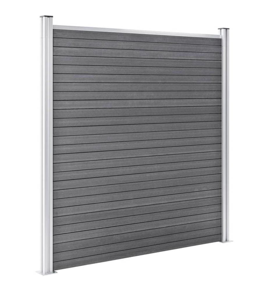 Gartenzaun WPC 353×186 cm Grau