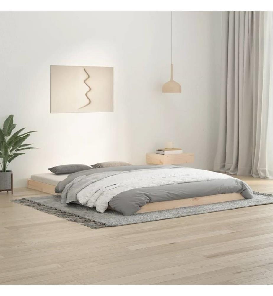 Cadre de lit 140x200 cm bois de pin massif