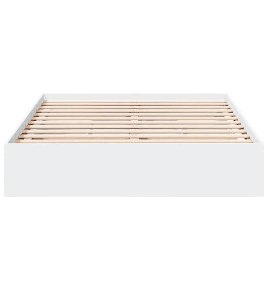Cadre de lit avec tiroirs sans matelas blanc 120x200 cm