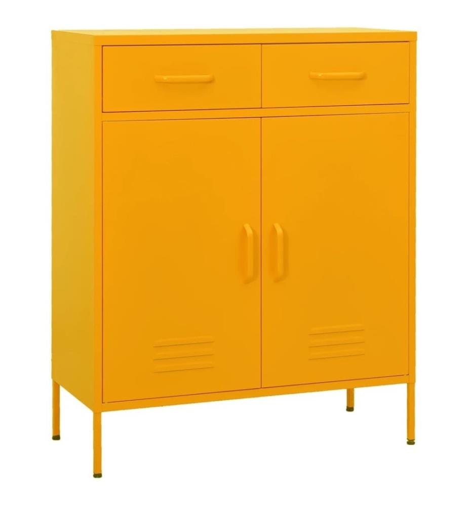 Lagerschrank Senfgelb 80x35x101,5 cm Stahl