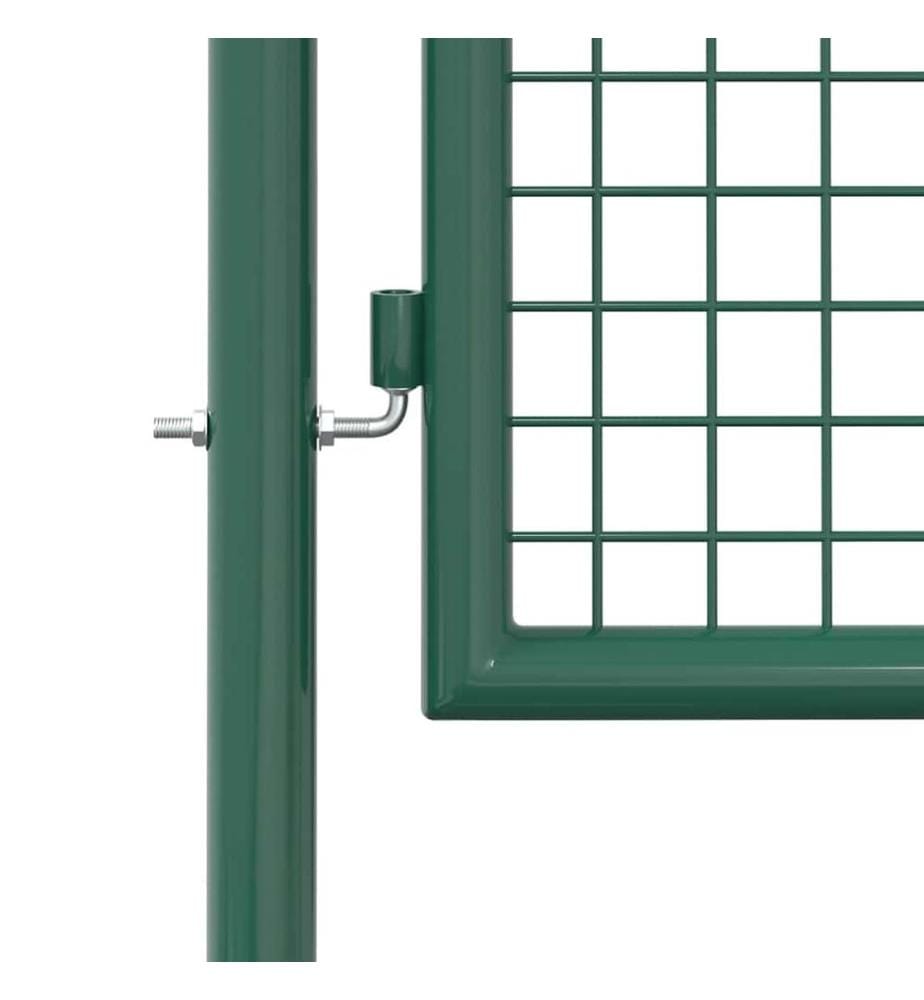Portail de clôture acier 100x125 cm vert
