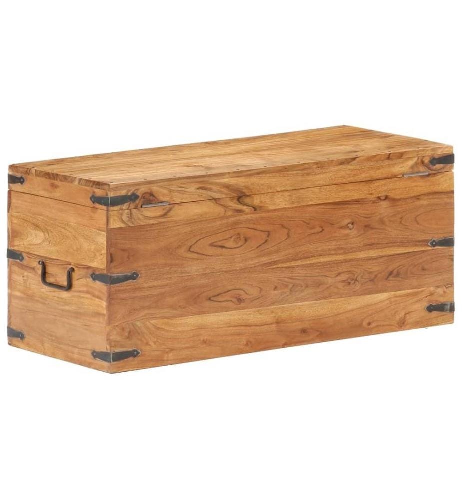 Coffre 90x40x40 cm Bois d'acacia solide