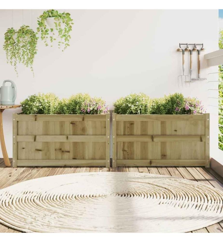 Jardinières 2 pcs bois de pin imprégné