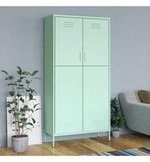 Kleiderschrank Minzgrün 90x50x180 cm Stahl