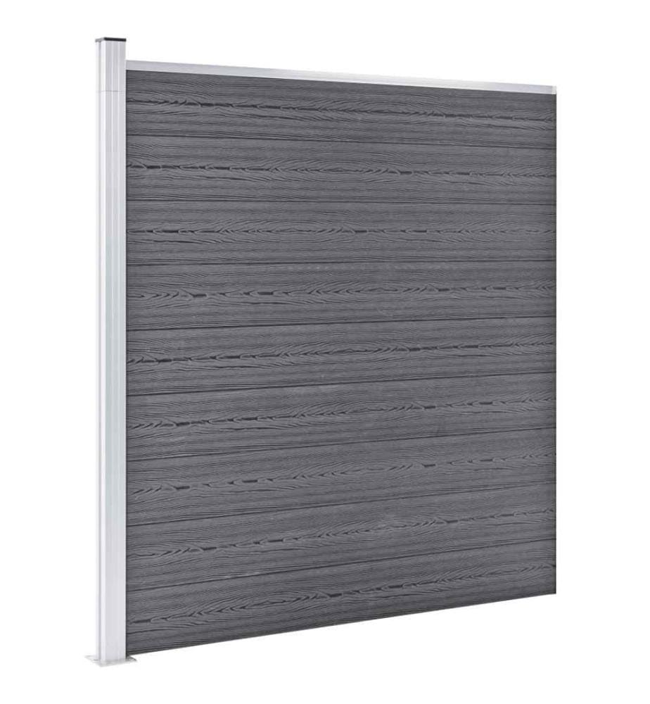 Gartenzaun WPC 526x186 cm Grau
