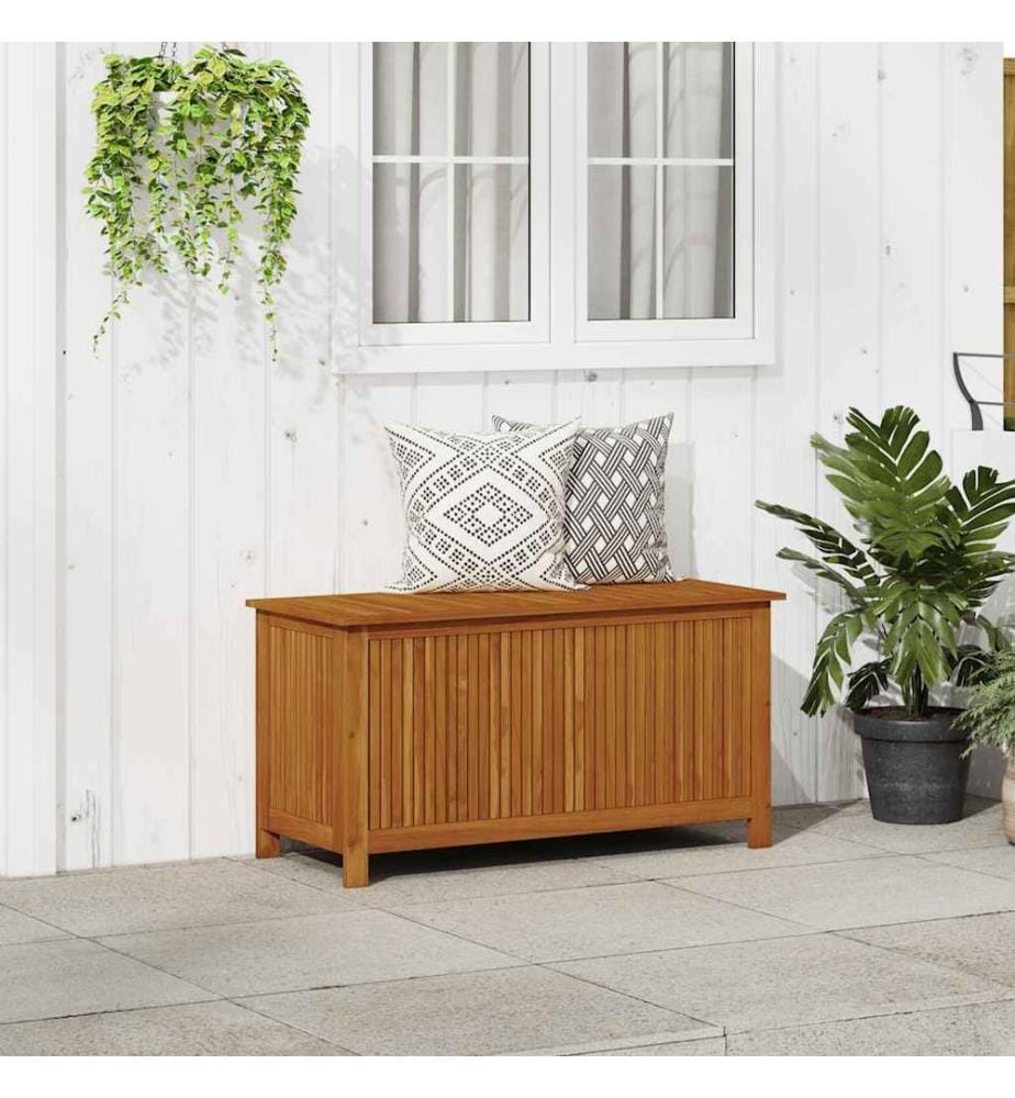 Garten-Aufbewahrungsbox 113x50x58 cm Massivholz Akazie