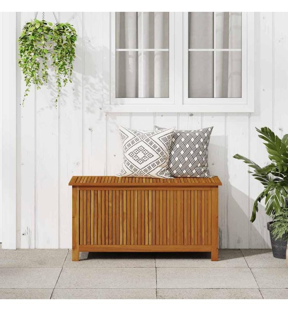 Garten-Aufbewahrungsbox 113x50x58 cm Massivholz Akazie