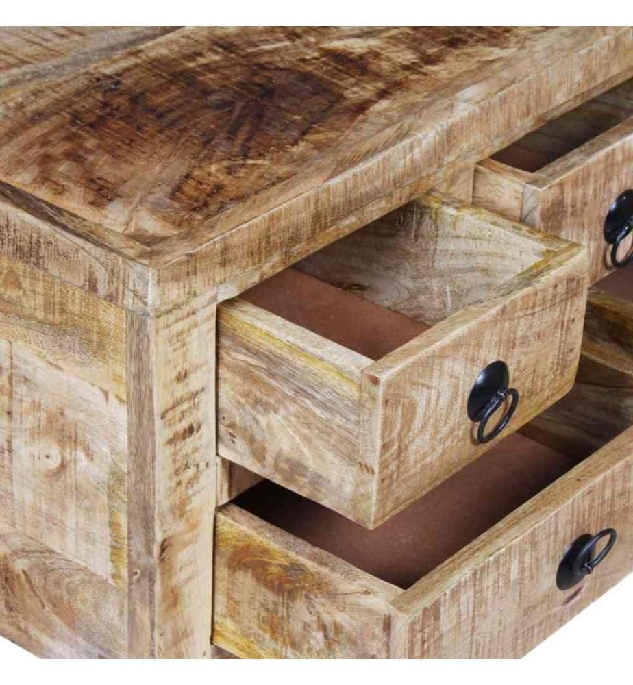 Table basse Bois de manguier brut 70 x 70 x 40 cm