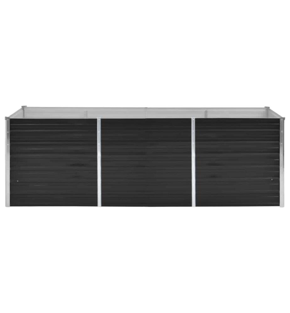 Lit surélevé de jardin Anthracite 240x80x77 cm Acier galvanisé