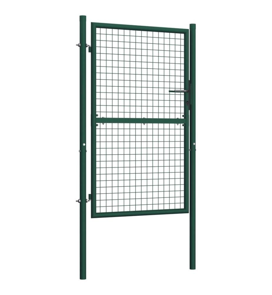 Portail de clôture acier 100x150 cm vert