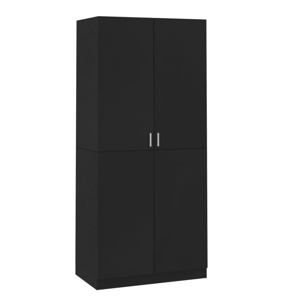 Garde-robe Noir 90x52x200 cm Aggloméré