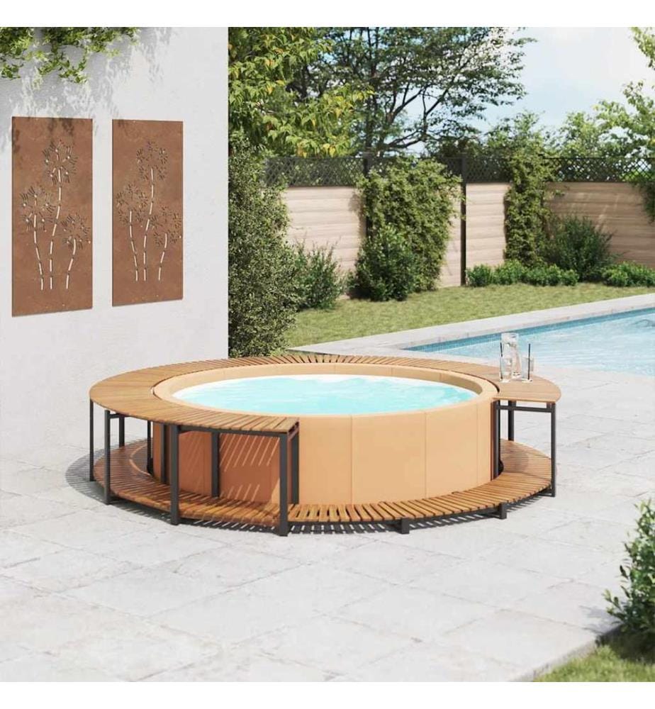 Cadre de spa 273x53 cm bois d'acacia massif