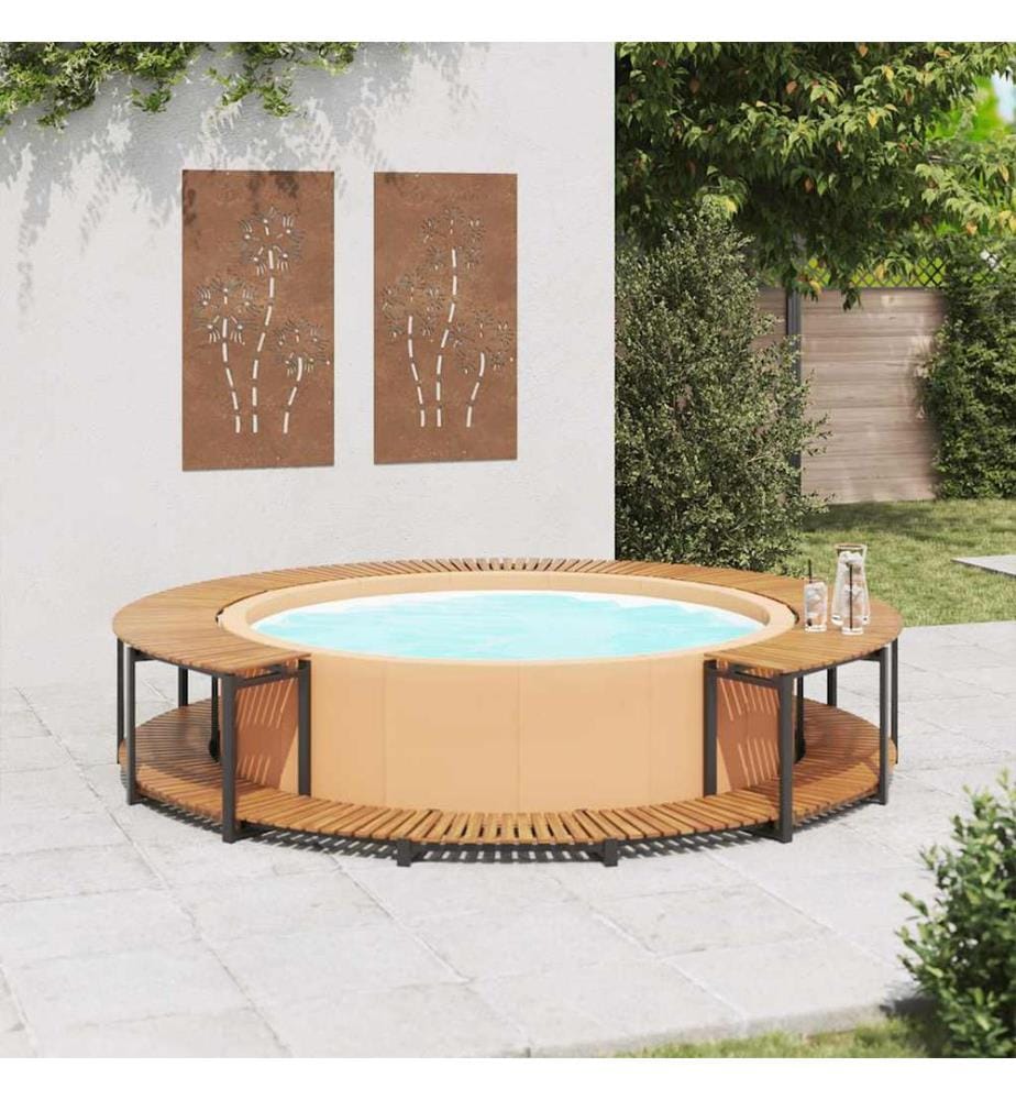 Cadre de spa 273x53 cm bois d'acacia massif
