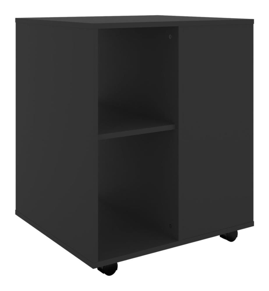 Rollschrank Schwarz 60x53x72 cm Holzwerkstoff