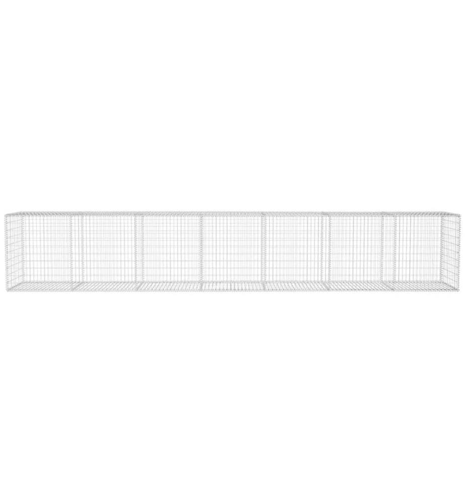 Mur en gabion avec couvercle Acier galvanisé 600x50x100 cm