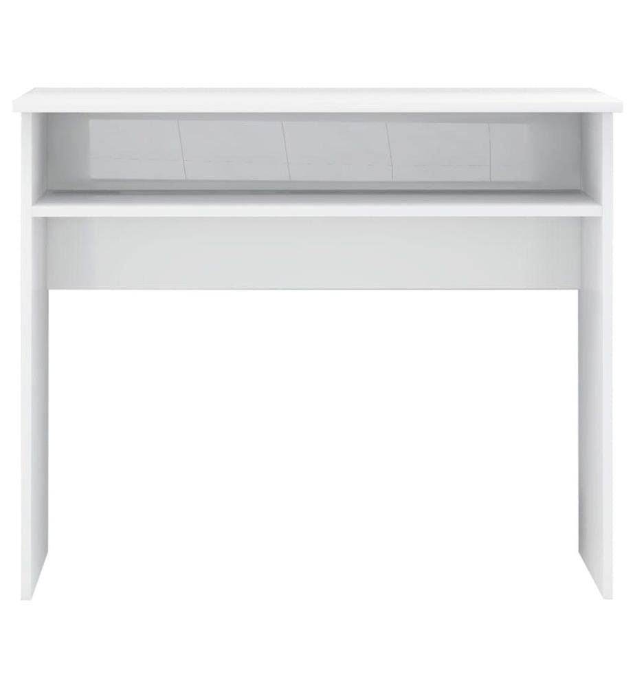 Bureau Blanc brillant 90x50x74 cm Bois d'ingénierie