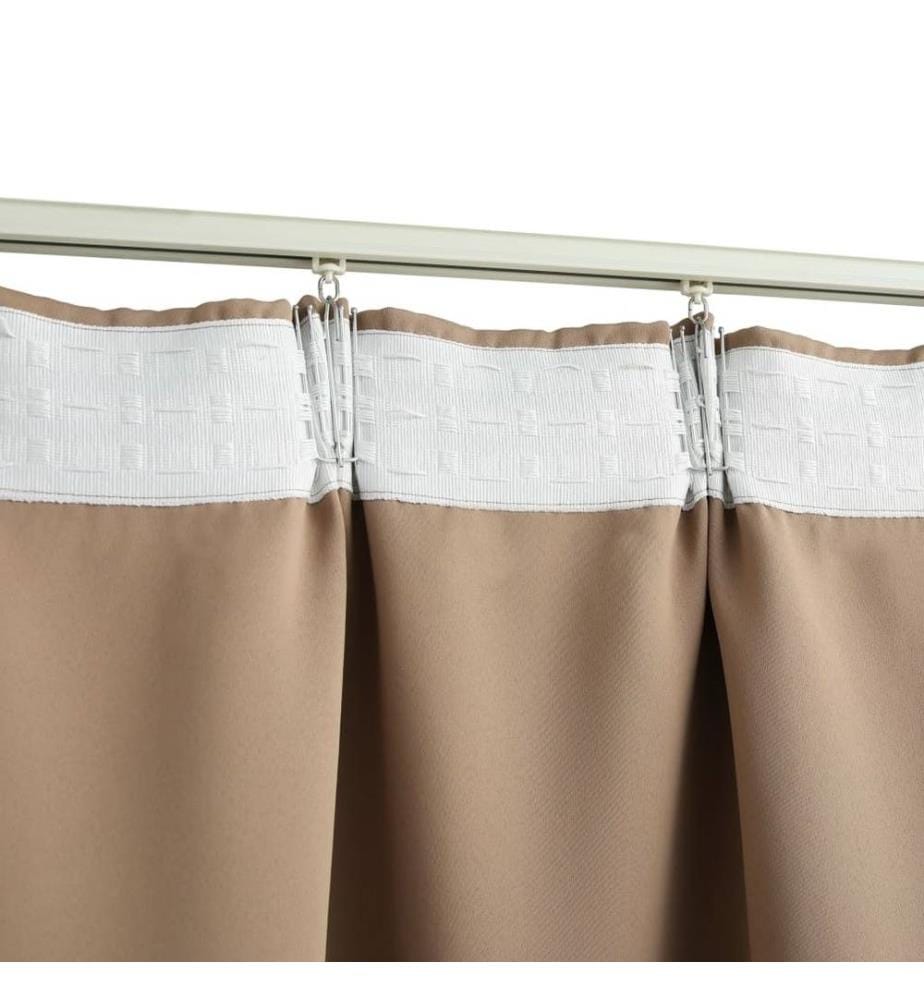 Verdunkelungsvorhang mit Haken Taupe 290 x 245 cm