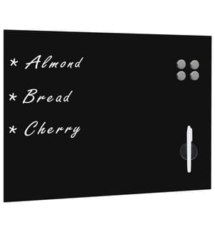 Tableau noir magnétique mural en verre 80 x 60 cm