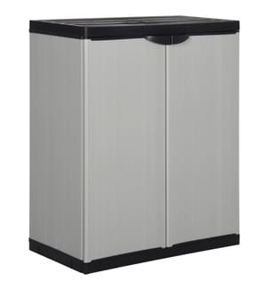 Garten-Lagerschrank mit 1 Boden Grau und Schwarz 68x40x85 cm