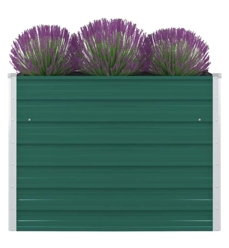 Jardinière 100 x 100 x 77 cm Acier galvanisé Vert